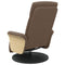 Fauteuil verstelbaar met voetensteun stof bruin