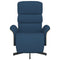 Fauteuil verstelbaar met voetensteun stof blauw