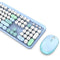 Draadloos toetsenbord + muiscombinatie - MOBILITY LAB - Pure Color - Blauw - Ergonomisch ontwerp...