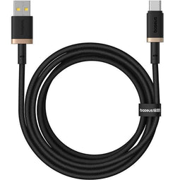 Baseus Dura USB Type A naar Type C 60 W snellaadkabel 2 m Zwart, Goud