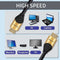 Qoltec 50354 HDMI v2.1-kabel Ultrahoge snelheid 8K | 60Hz | 30AWG | GOUD | 1m