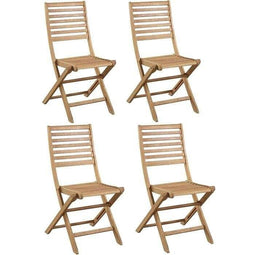 Set van 2 inklapbare Acacia FSC tuinstoelen - 47 x 57,5 x H.89,5 cm
