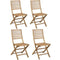 Set van 2 inklapbare Acacia FSC tuinstoelen - 47 x 57,5 x H.89,5 cm