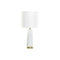 Bureaulamp DKD Home Decor 8424001847242 33 x 33 x 67 cm Keramisch Gouden Metaal Wit 220 V 50 W