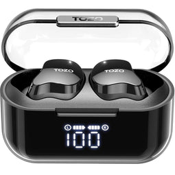TOZO T18 CRYSTAL BUDS True Wireless Stereo (TWS) In-Ear USB Type-C Bluetooth Headset Zwart
