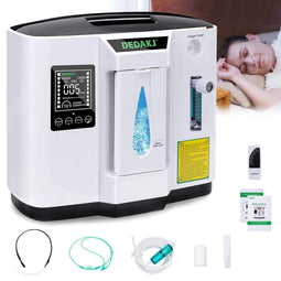 Oxygen Concentrator 93% High Concentration, Oxygen Concentrate 1-7L/min Adjustable Flow, Oxygen Machine Suitable for Travel Home and Office Use