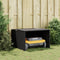 Garage voor robotmaaier 86x90x52/57 cm poly rattan zwart