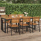 Tuintafel met U-vormige poten 200x90x75 cm massief acaciahout