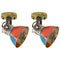 Wand- / plafondlampen industrieel 2 st gerecycled E27 17x24 cm