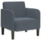 Fauteuil met armleuningen 54 cm fluweel donkergrijs