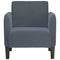 Fauteuil met armleuningen 54 cm fluweel donkergrijs
