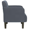 Fauteuil met armleuningen 54 cm fluweel donkergrijs