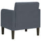Fauteuil met armleuningen 54 cm fluweel donkergrijs