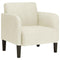 Fauteuil met armleuningen 54 cm fluweel crmekleurig