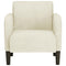 Fauteuil met armleuningen 54 cm fluweel crmekleurig