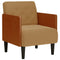 Fauteuil met armleuningen 55 cm fluweel bruin