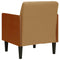 Fauteuil met armleuningen 55 cm fluweel bruin