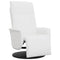 Fauteuil verstelbaar met voetensteun kunstleer wit