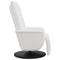 Fauteuil verstelbaar met voetensteun kunstleer wit