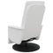 Fauteuil verstelbaar met voetensteun kunstleer wit