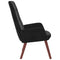 Relaxstoel fluweel zwart