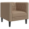 Fauteuil Chesterfield-stijl kunstleer cappuccinokleurig