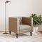 Fauteuil Chesterfield-stijl kunstleer cappuccinokleurig