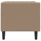 Fauteuil Chesterfield-stijl kunstleer cappuccinokleurig