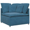 Modulaire hoekmodule bank met kussens 100 cm blauw