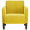 Fauteuil met armleuningen 54 cm fluweel geel