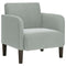 Fauteuil met armleuningen 54 cm fluweel lichtgrijs
