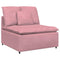 Modulaire bank middenmodule met kussens 100 cm roze