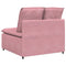 Modulaire bank middenmodule met kussens 100 cm roze