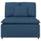 Modulaire bank middenmodule met kussens 100 cm blauw