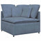 Modulaire hoekmodule bank met kussens 100 cm blauw