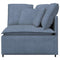 Modulaire hoekmodule bank met kussens 100 cm blauw