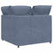 Modulaire hoekmodule bank met kussens 100 cm blauw