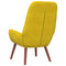 Relaxstoel fluweel geel