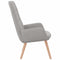 Relaxstoel stof wolk grijs