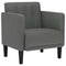 Fauteuil met armleuningen 53 cm stof donkergrijs