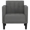 Fauteuil met armleuningen 53 cm stof donkergrijs