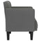 Fauteuil met armleuningen 53 cm stof donkergrijs