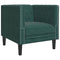 Fauteuil Chesterfield-stijl fluweel donkergroen