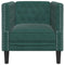 Fauteuil Chesterfield-stijl fluweel donkergroen