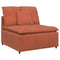 Modulaire bank middenmodule met kussens 100 cm rood oranje