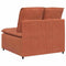Modulaire bank middenmodule met kussens 100 cm rood oranje