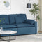 Modulaire bank Armleuning eindmodule met kussens 100 cm blauw