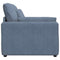 Modulaire bank Armleuning eindmodule met kussens 100 cm blauw