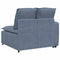 Modulaire bank Armleuning eindmodule met kussens 100 cm blauw