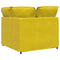 Modulaire hoekmodule bank met kussens 100 cm geel